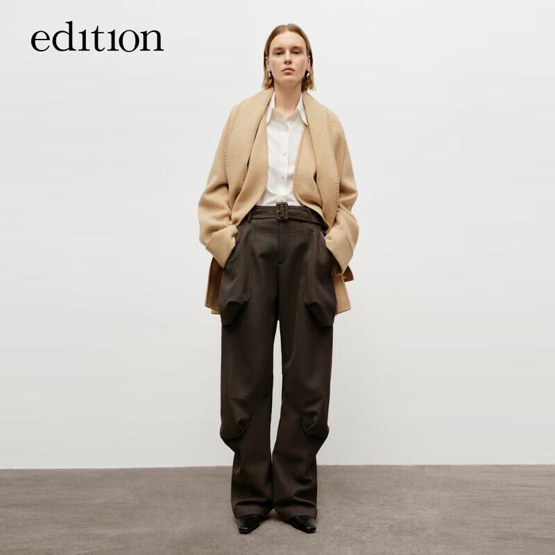 Edition Cloud Wool Scarf Collar Double-Faced Coat