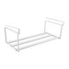 Expandable Under Cabinet Shoe Rack Carbon Steel Under Shelf Hanging Storage Rack Shoe Organizer for Closet Pantry White