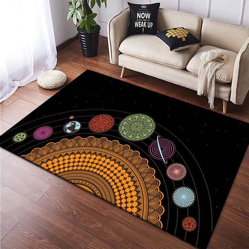 15 Sizes Indian Buddha Statue Meditation Seven Chakras Carpet for Bedroom Yoga Floor Mat Living Room Floor Decor Anti-slip Rugs