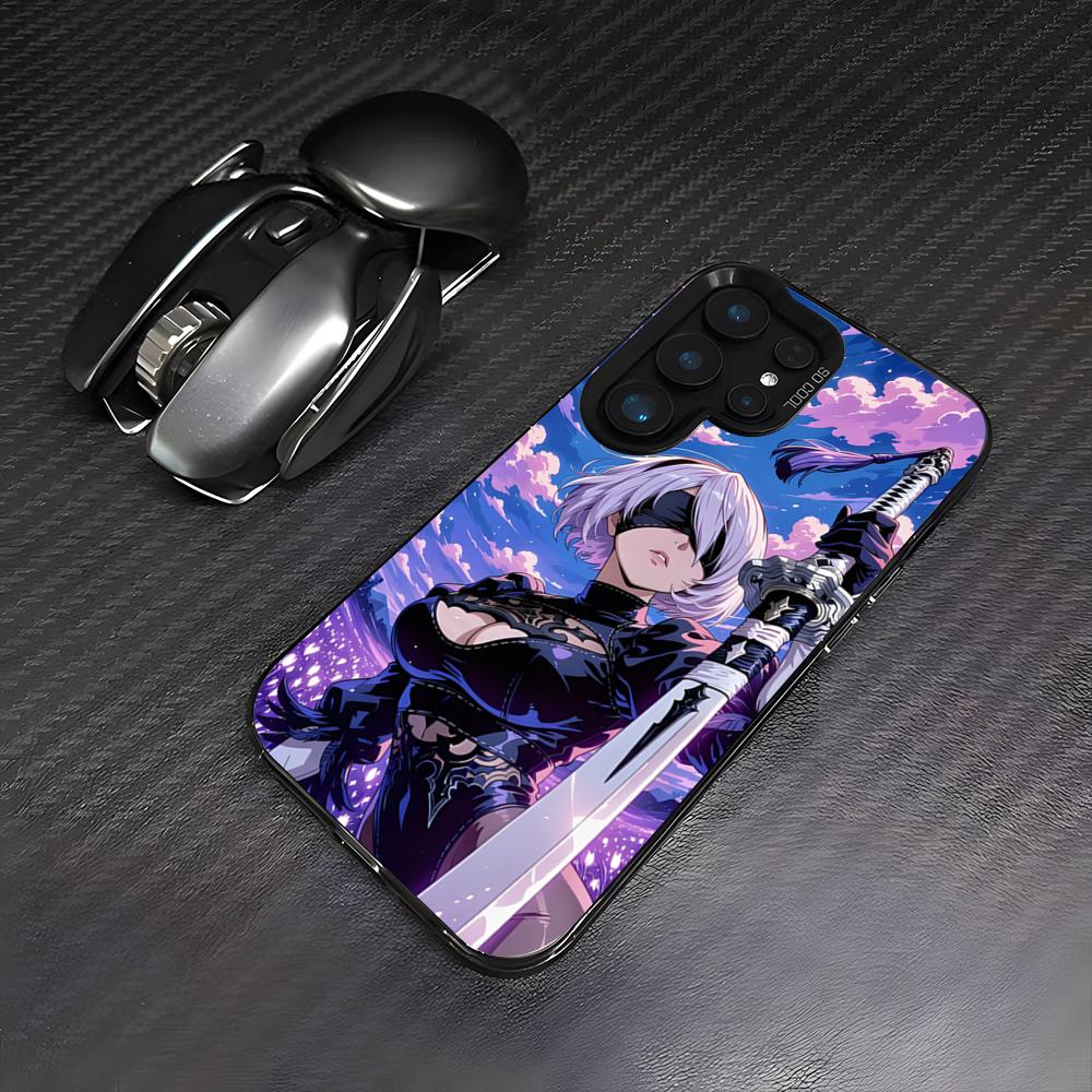N-NieR Automata 2B Phone Case For Samsung A25 A33 5G A54 A36 A35 A56 A52 A14 Shockproof Colorful Cover