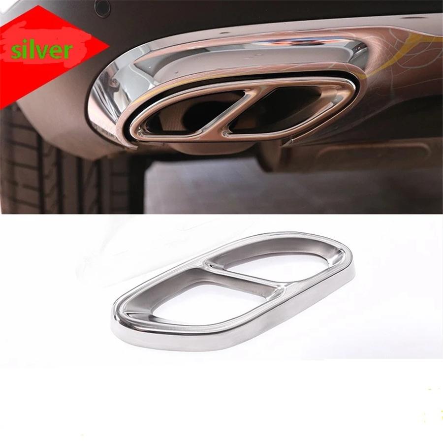 For Mercedes Benz A/B/GLE/GLC/E Class Car Rear Exhaust Tail Pipe Cover Trim Accessories Stainless Steel