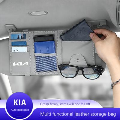 AAAFI1 Car Sun Visor Storage Organizer Bag Multifunctional Pocket For Sportage Seltos Sorento K3 K4 Soul Carnival EV6 EV9 Carnival