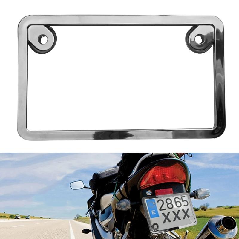 Plastic License Plate Frame Motorcycle License Plate Holder for Front & Rear 2 Hole License Plate Covers