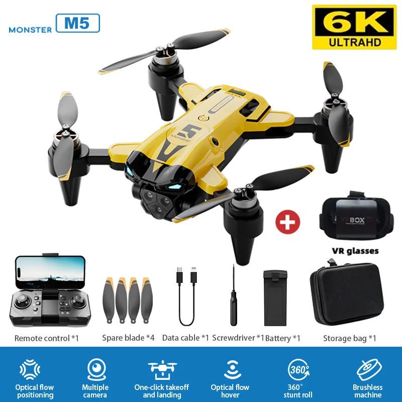 M5 Dron Profesionální 8K HD Letecký Profesionální Letecké Snímkování Duální Kamera Vyhýbání se Překážkám GPS 5GWifi Bezkomutátorový Kvadrokoptéra