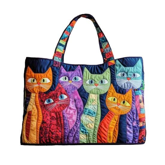 Quilted Vintage Handbag Women Tote Bag Shoulder Bag Machine Washable Floral Purse for Commuting Travel Grocery Shopping Beach