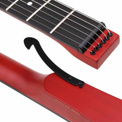 Anygig Portable Travel Electric Guitar, 82cm, 1.6kg, Cherry, 25.5" Full-Scale, Right-Handed, with Gig Bag