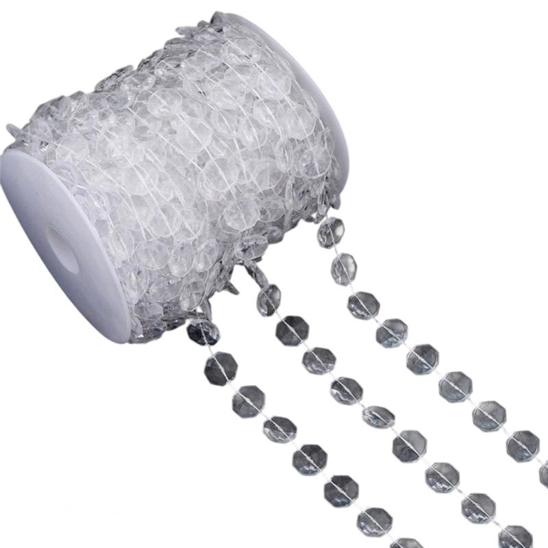 Bead Chain Clear Plastic Craft Bead String Handmade Jewelry Accessories For Art Craft Necklace Bracelet Jewelry Making