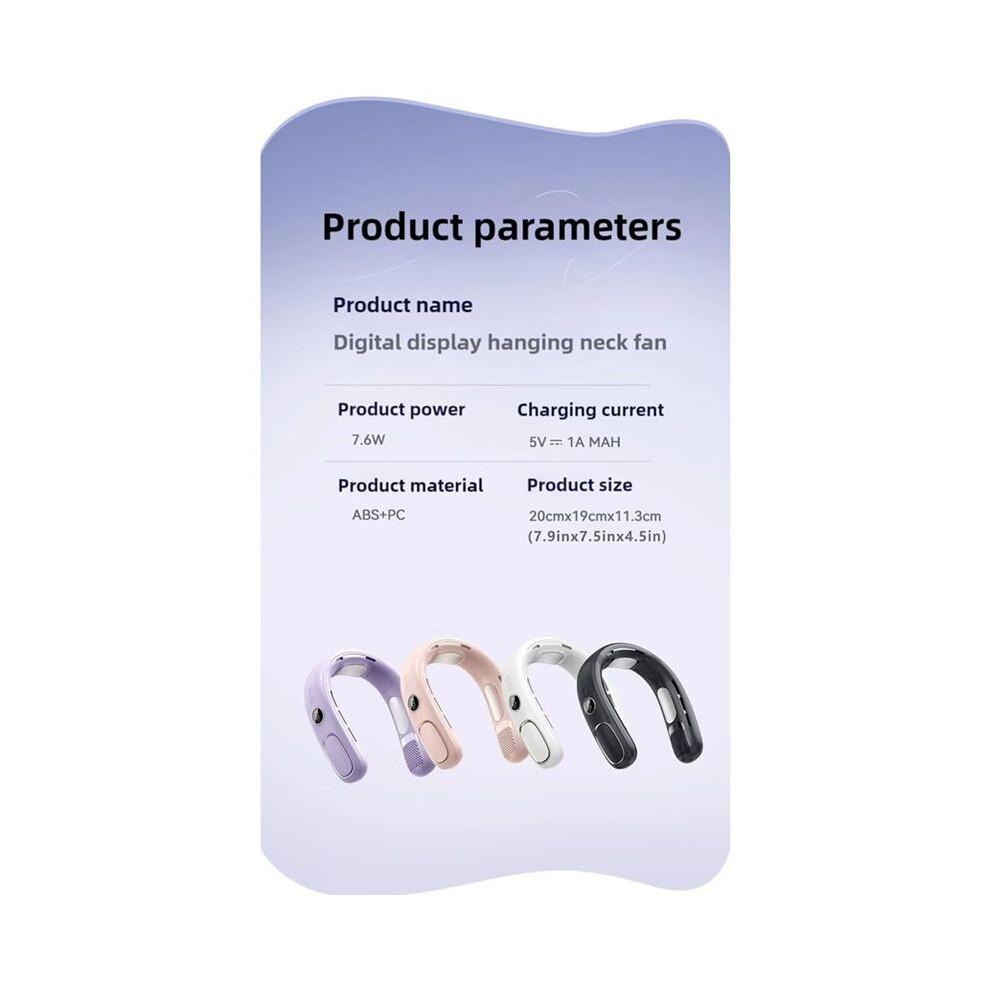 Portable Neck Fan with Semiconductor Cooling Plate That Blow Cold Air Bladeless Neck Air Conditioner for TravelCamping,C