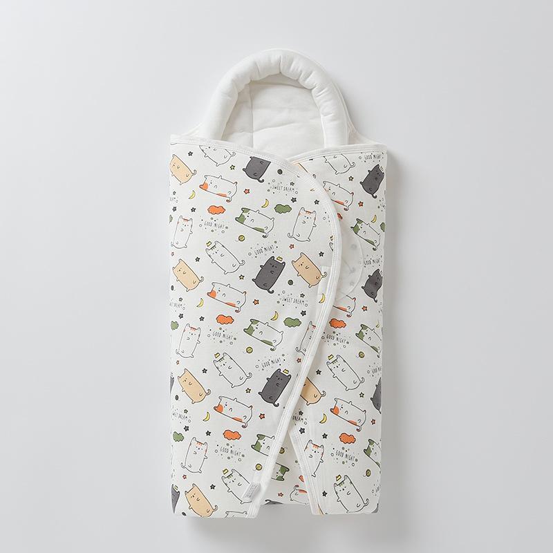 Winter Newborn Wrap Baby Thickened Padded Warm Cotton Hug Quilt Male and Female Baby Wrap Anti-startle Swaddling Swaddling