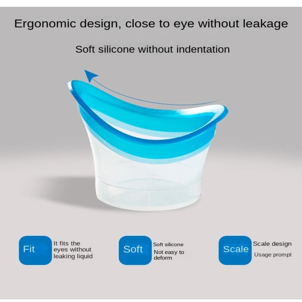 Resuable Eye Bath Cup Silicone Eyes Cleaner Eyewash Cup  Elderly Women Men Children
