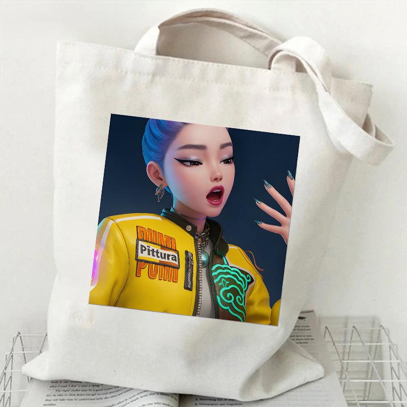Hot sale Kpop Korean Witch Hunter Girls Group printed canvas bag for women's daily shopping bag