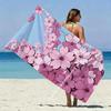 Cherry Blossom Print Beach Towel Patterned Sunscreen And Windproof Suitable For Swimming Pool Camping Travel Blanket
