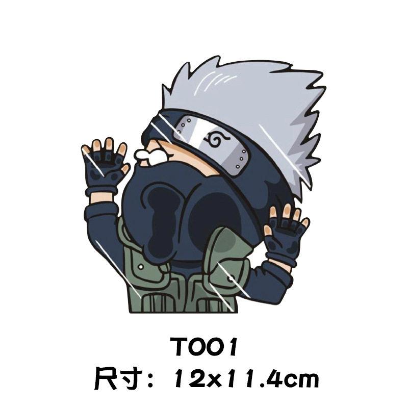 Naruto Peripheral Car Sticker Car Cartoon Adorable Anime Naruto Sasuke Kakashi Japanese Car Window 3D Sticker Great for Daily Use
