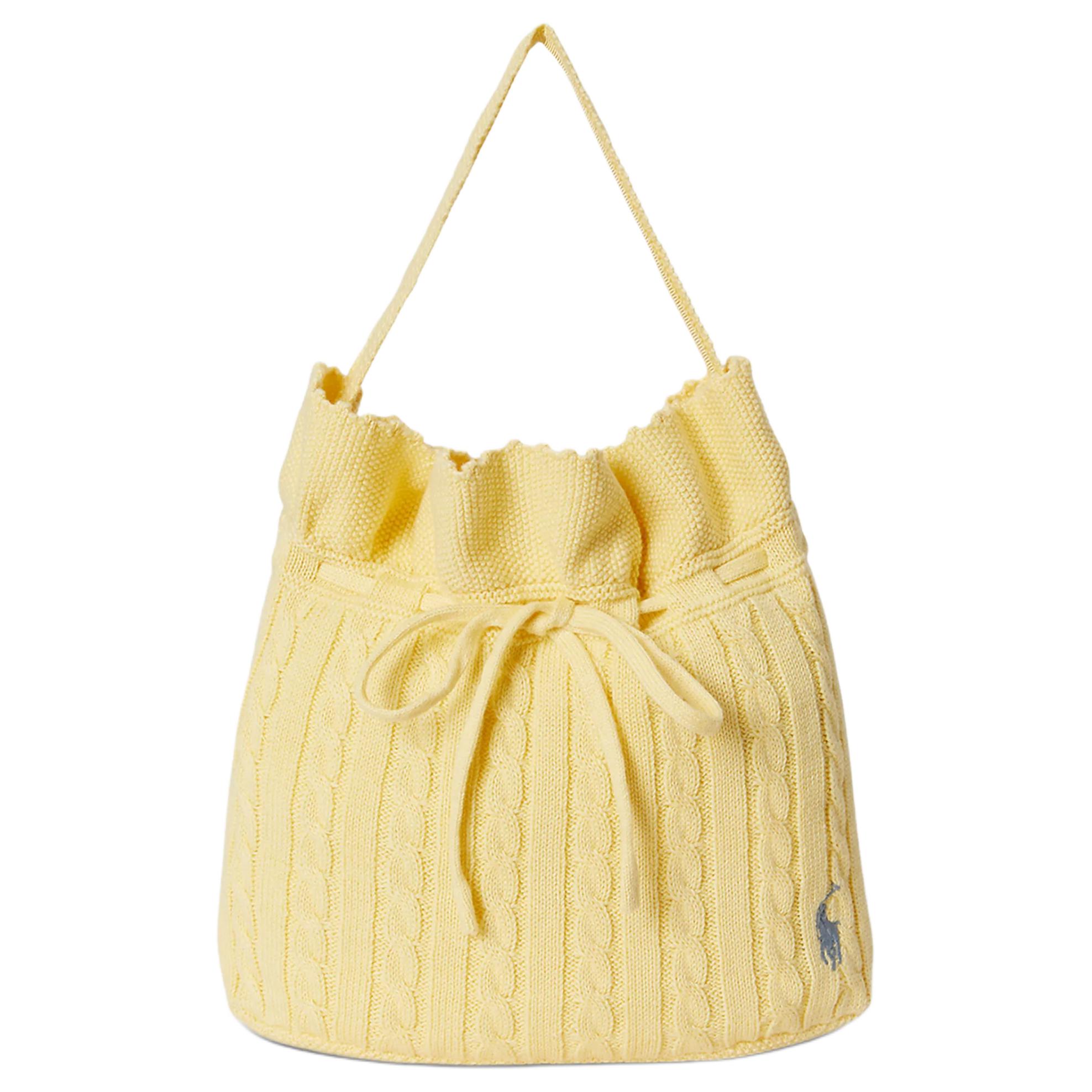 

Polo Ralph Lauren Cable Knit Drawstring Lightweight Ruched Detail Cotton Bucket Bag Kids Handbags Yellow 313B23037003TBIRDYELLOW Basic Set (Bag+Dust Bag)