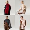 ELLE 100% Sheep Wool Flower Jacquard Scarf
