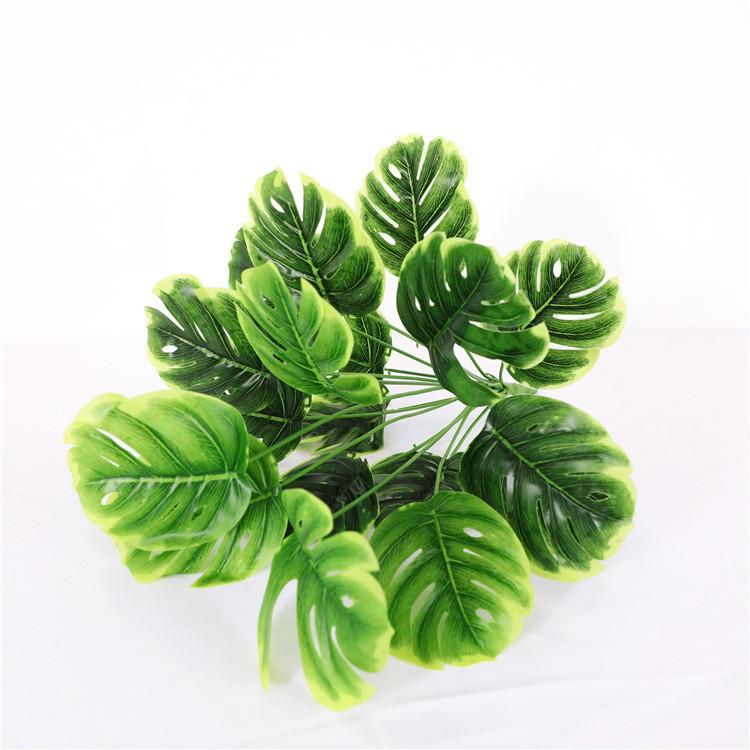 Artificial Plant Wall Decoration With Green Plastic Leaves For Home Office And Gift Giving