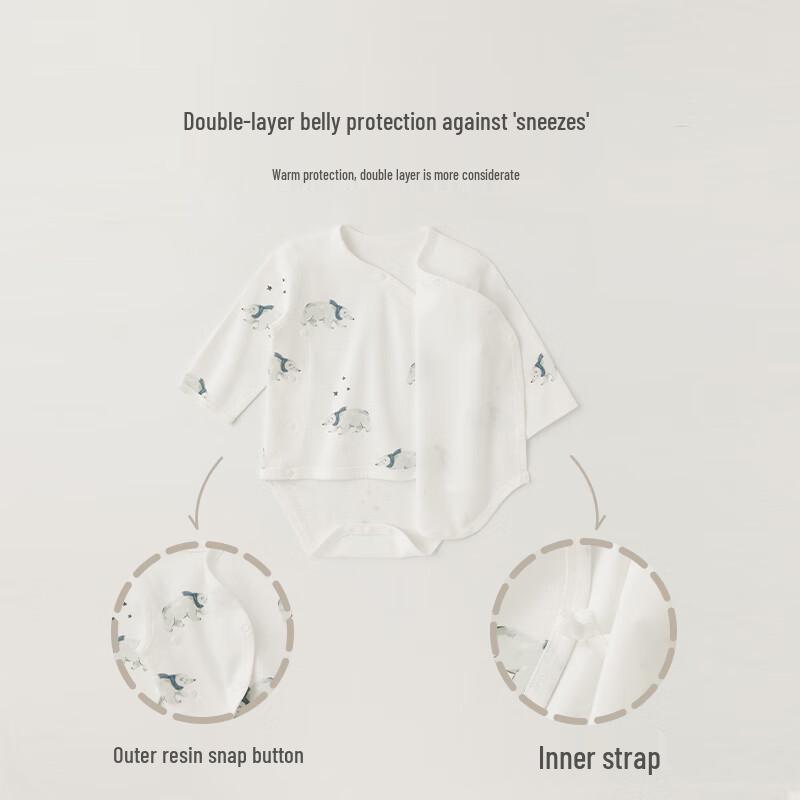 Guaiqixiong Baby Pure Cotton Long Sleeve Romper