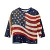 Children's Fashion Printed Round Neck Three-quarter Sleeve Top Casual T-shirt