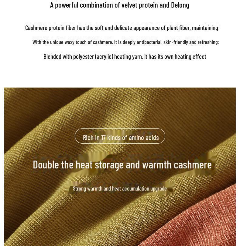 Dames Sømløst Termoundertøysett i Kasjmir: Slim-Fit, Lettvektig, Kroppsformende for Høst og Vinter