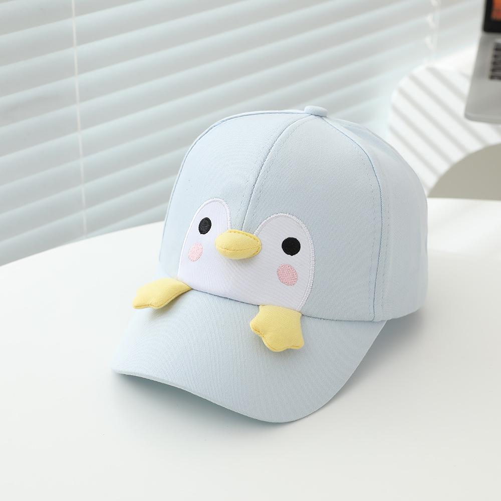 2026 Spring Summer New Children Hat 52cm 3-8 Years Cartoon Penguin Fashion Kids Baseball Cap Sun Hat for Boys Girls Sea Paly
