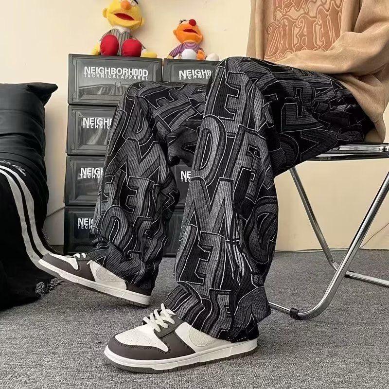 Men's Casual Straight-Leg Loose Wide-Leg Pants - Spring/Autumn Collection