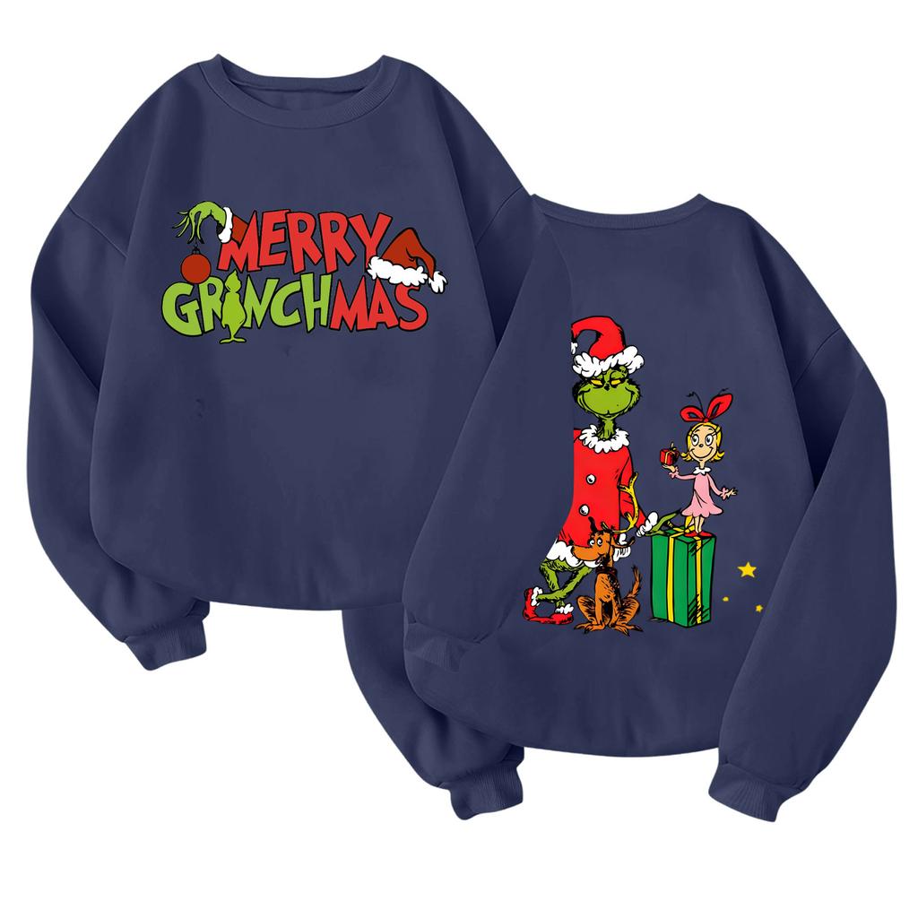 Children's Fashionable Lightweight Long-sleeved Round Neck Pullover With Pockets Printed Pullover
