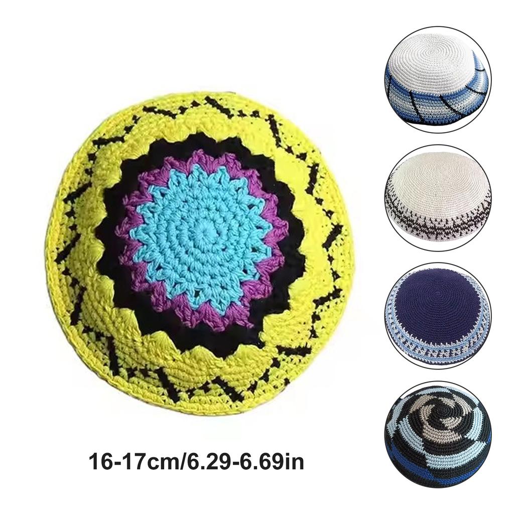 Kippah Muslims Men Namaz Prayer Hat Traditional Islamic Kufi Hat Eid Gift Crocheted Muslims Men Prayer Hat