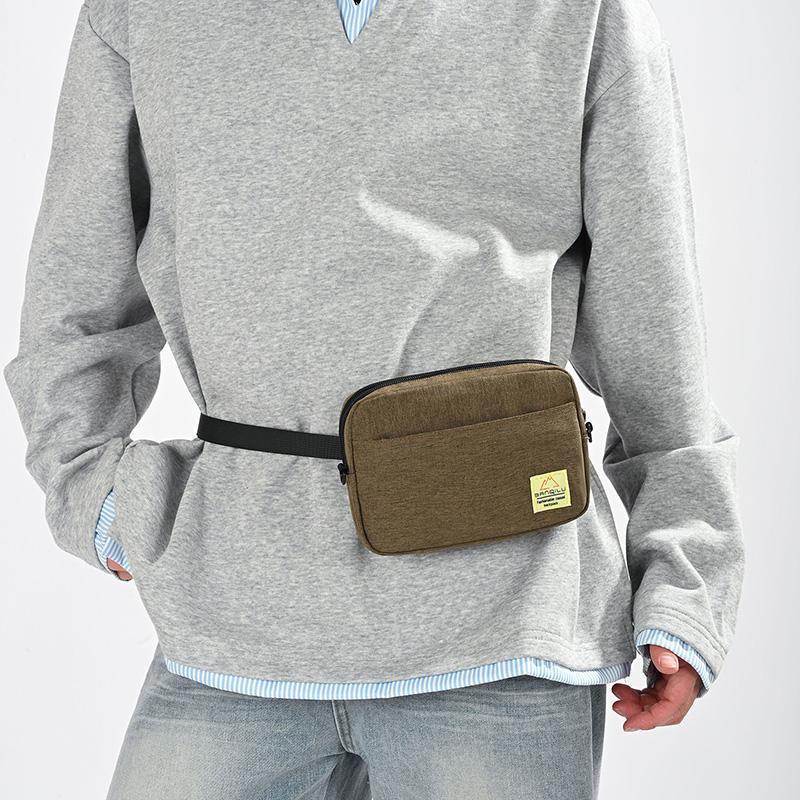 Herren Crossbody-Tasche Mehrschichtige kleine quadratische Tasche Einzelne Schulter Crossbody-Tasche