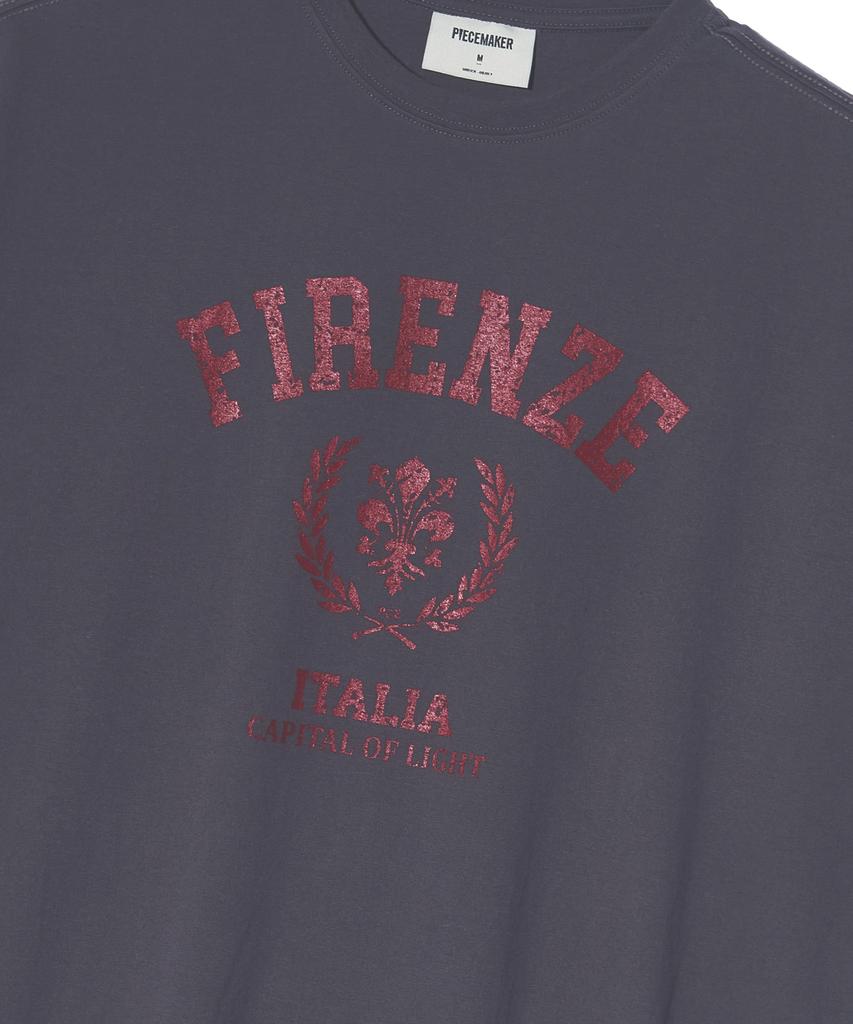PEACE MAKER Vintage Florence Lily Short Sleeve T-Shirt (Charcoal)