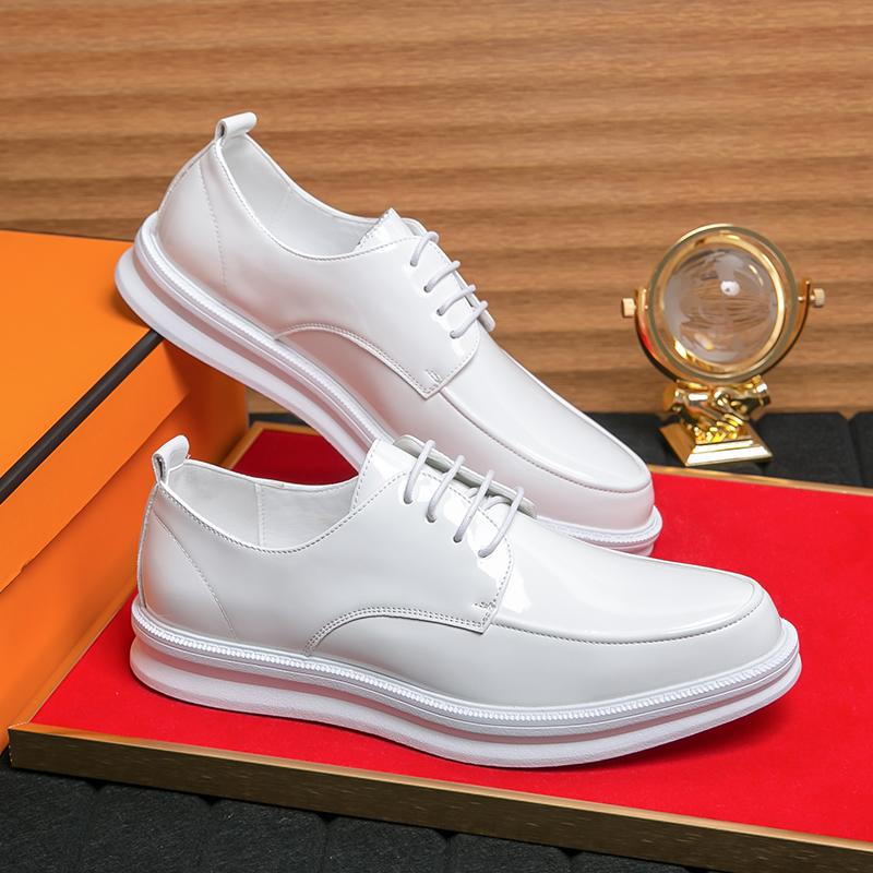 Genuine Leather Men's Oxfords Shoes Leisure Walk Dress Shoes All-match Lace Up Mens Casual Shoes Handmade Formal Dress Footwear
