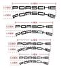 Car Brake Caliper Tire Rim Strips Decor Decal For Porsche Cayenne Panamera Macan 911 Taycan Boxster Cayman Car Wheel Hub Sticker