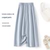 IHIMI Women's Silk-Feel Cooling Wide-Leg Cropped Trousers