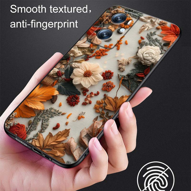 Butterfly flower pattern Phone Case For OPPO Reno 5 6 7 A96 A40 A58 Realme GT A74 A78 Neo2 A74 A78 Find X5 X3 X7 X8 Black