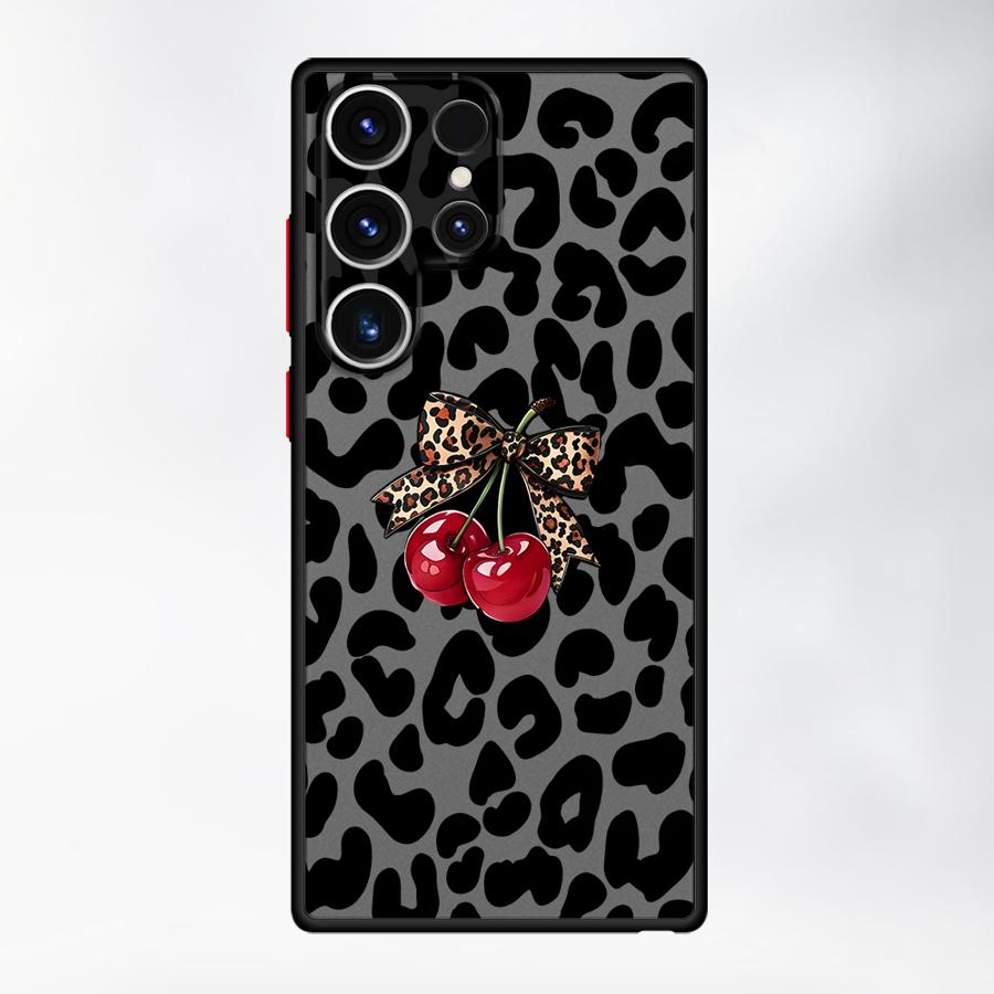 Funda Back Phone Cover Case for Samsung Galaxy S26 S23 FE S22 S21 S25 Ultra Note 20 Ultra 10+ S20 FE S24 Plus Leopard Butterfly