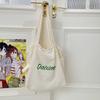 Korean New Drawstring Tote Bag Letter Printed Bag for Women Large Capacity Nylon Casual Versatile Portable Shoulder Bag