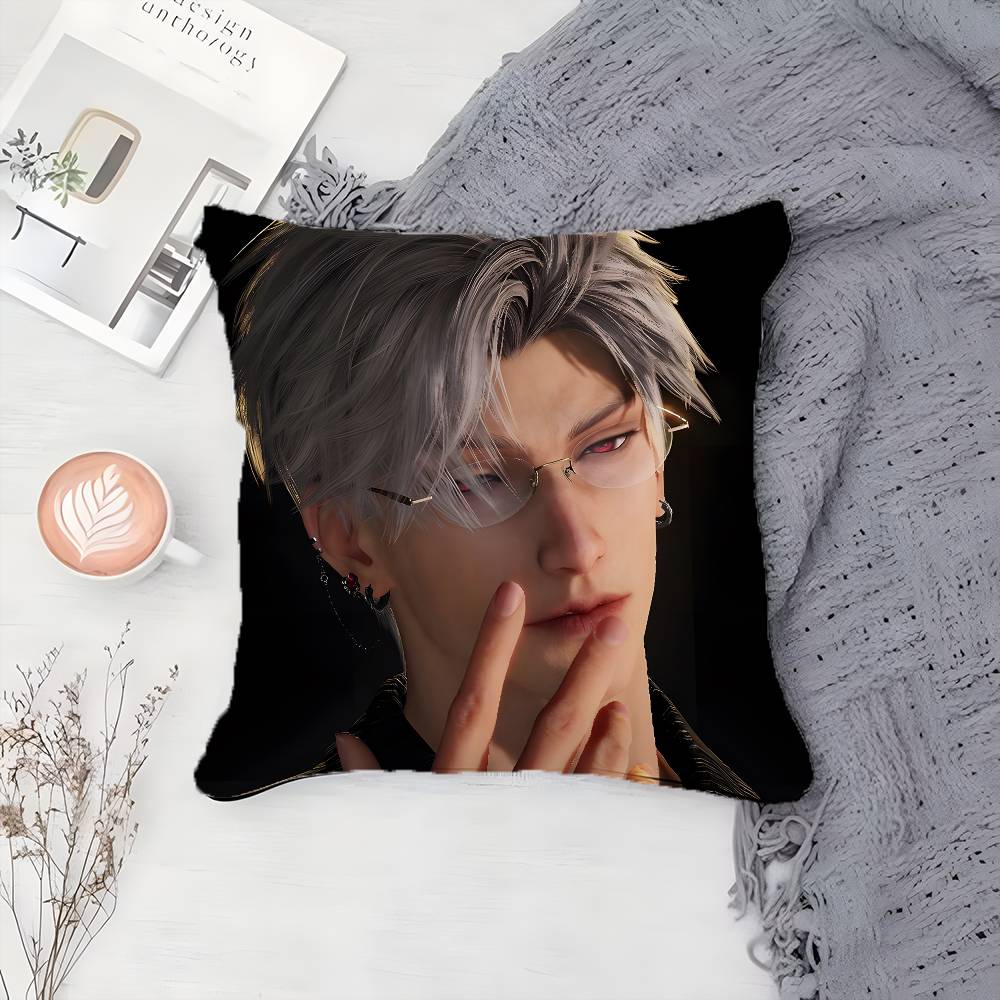 L-Love And Deepspace-MT Handsome Man Sylus Pillow Case Printing Pillowcase Living Room Sofa Cushion Cover Bedroom Room Decor
