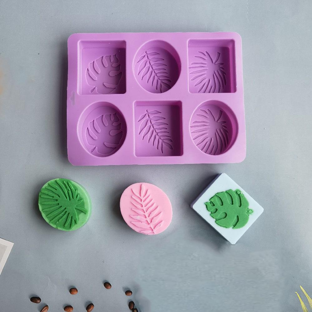 Oval Square Leaves Shape Silicone Soap Mold Handmade Soap Making Supplies DIY Plaster Resin Candle Mould Cake Baking Tools