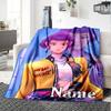 Customizable KPop Demon Hunters51 Throw Blanket – Personalized Name, All-Season Cozy Snug Blanket, Machine Washable, Personalized Blanket