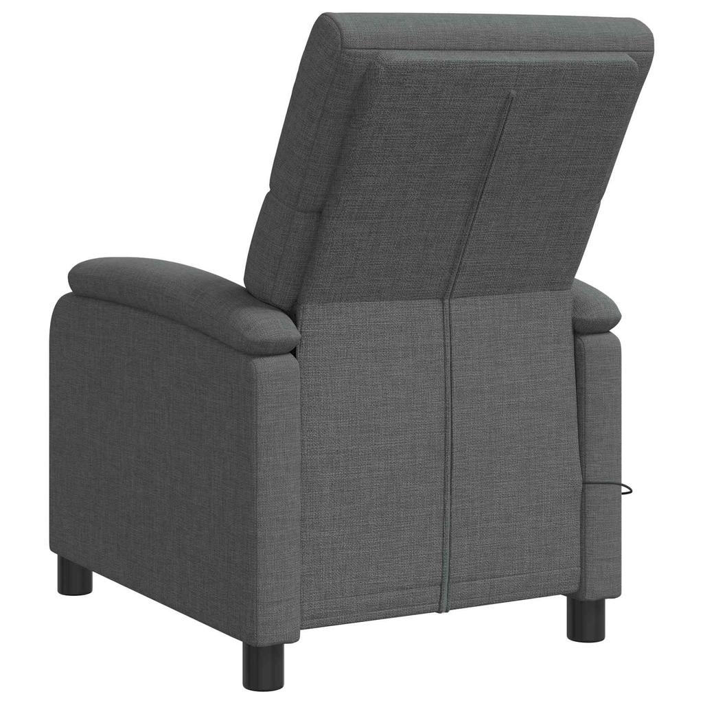Massage Relax Chair Dark Gray Fabric