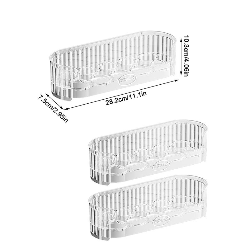 2-Layer Stackable Refrigerator Egg Organizer Clear Plastic Egg Holder Drawer Type Storage Box for Kitchen Organization