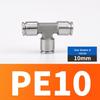 304 Stainless Steel Pneumatic Quick Connectors: High-Pressure Resistant Straight Reducer and Quick Connect Tee