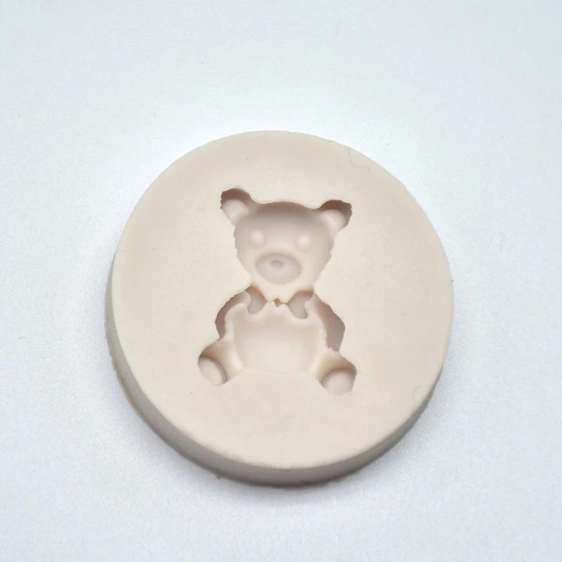 1PC Bear Silicone Mold Mini Fondant Mold Cake Decorating Tools Chocolate Gumpaste Mold Chocolate Soap Mold