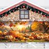 2D vlak 1 stuk herfstbos pompoen decoratie buiten festival decoratie achtergronddoek polyester