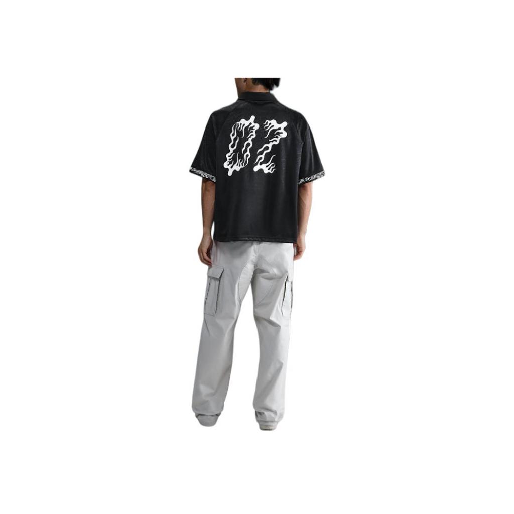 Nike Buchstabenlogo Bestickt Locker Geschnittenes T-Shirt Herren Oberteile Schwarz HJ2966-010