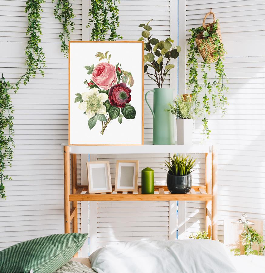 Poster Blumenstrauß Vintage