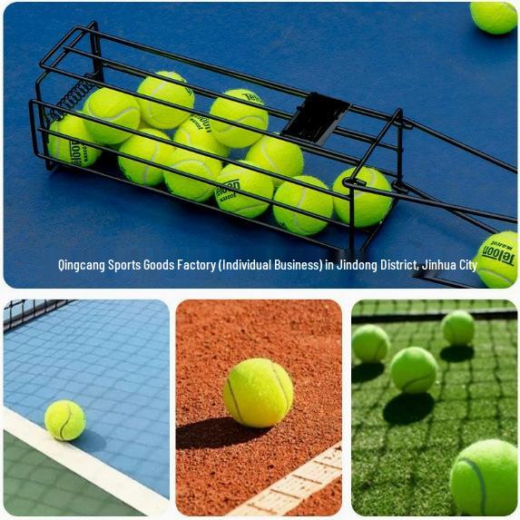 Portable Push-Down Tennis Ball Retriever and Collection Basket