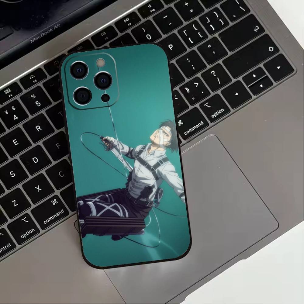A-Attack on T-Titan Levi Phone Case For iPhone 17,16,15,14,13,12,11 Plus,Pro Max,XS,Soft Silicone Black Cover