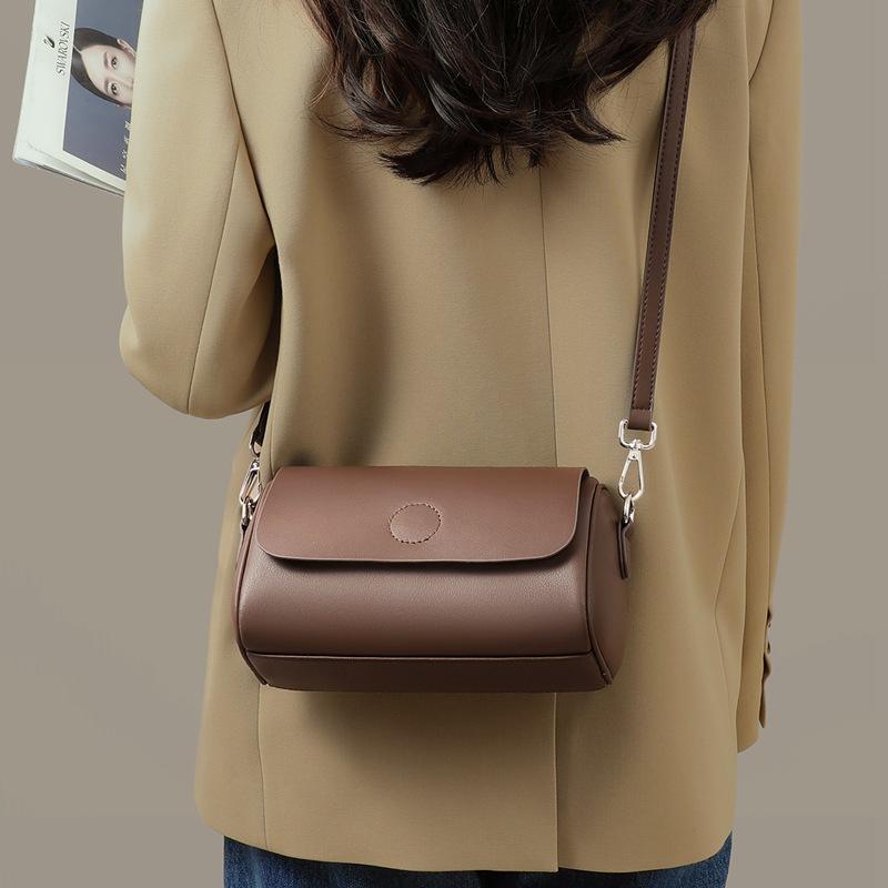 Women's Spring and Autumn Crossbody Bag Pillow Bag Cylinder Small Bag Shoulder Bag Women's Bag Luggage