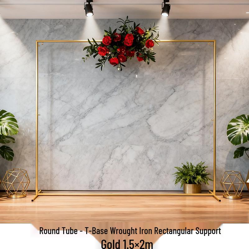 

Detachable Gold Square Wedding Arch Frame for Garden Decorations