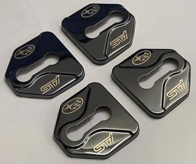 Subaru Türfanghaken Abdeckung Zierleiste 4 STÜCK 1 Edelstahl Revogue Impreza WRX Legacy XV (Schwarz (STI))